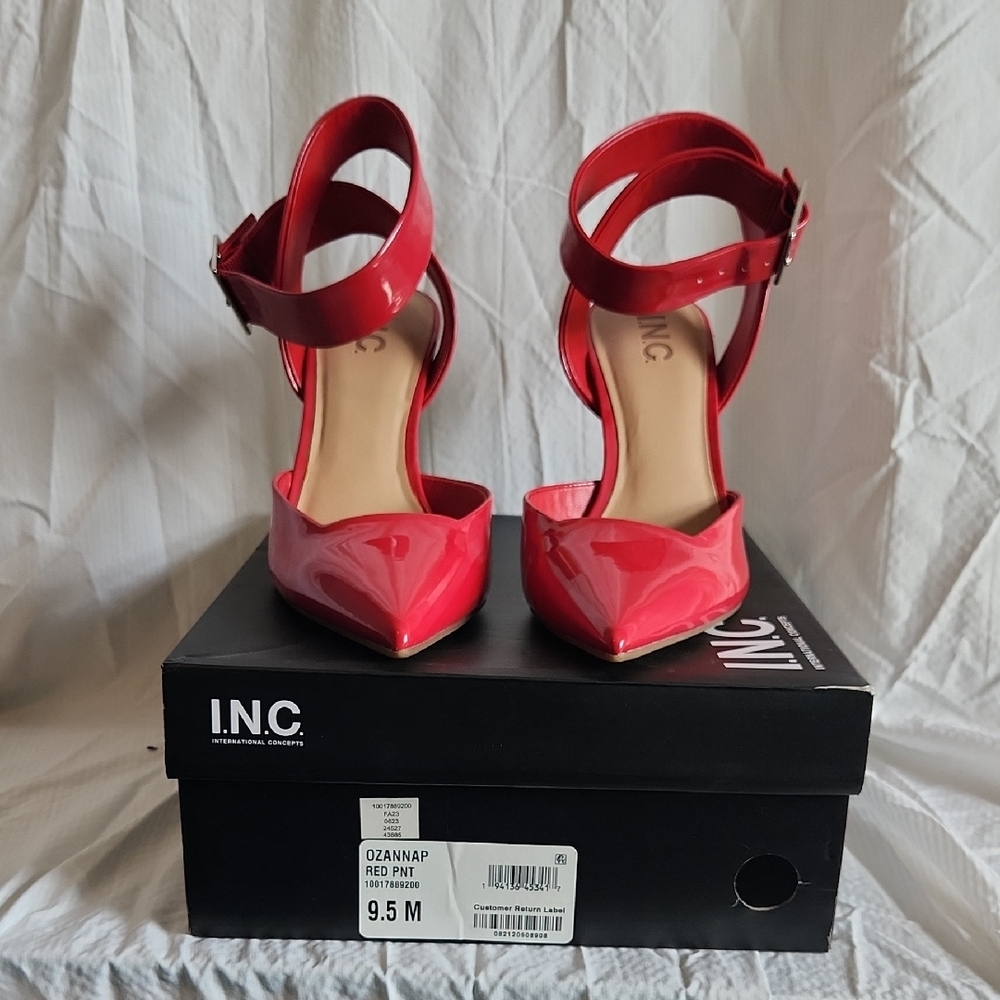 INC International Concepts Women's Red Patent Heels